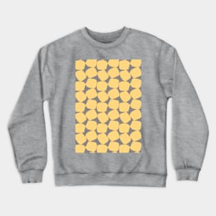 Bold Geometric Pattern 2 in Yellow and Grey Crewneck Sweatshirt